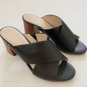 Cole Haan Black Criss Cross Mules size 9B